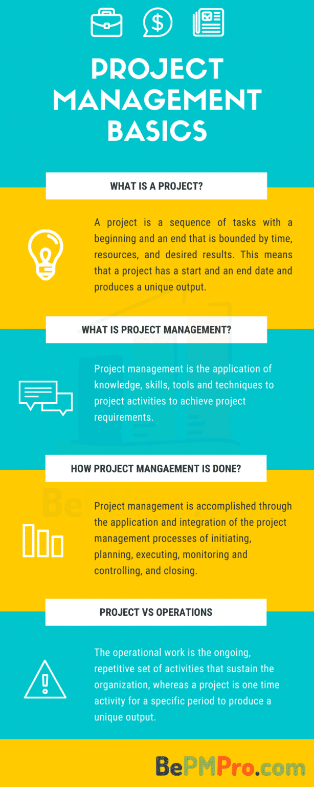 Project Management Basics PDF Infographics 4 Easy Steps
