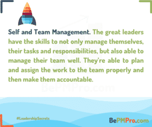 Leaders can manage themselves and the teams well. – oowQkRvtMkF2NXLfieBO