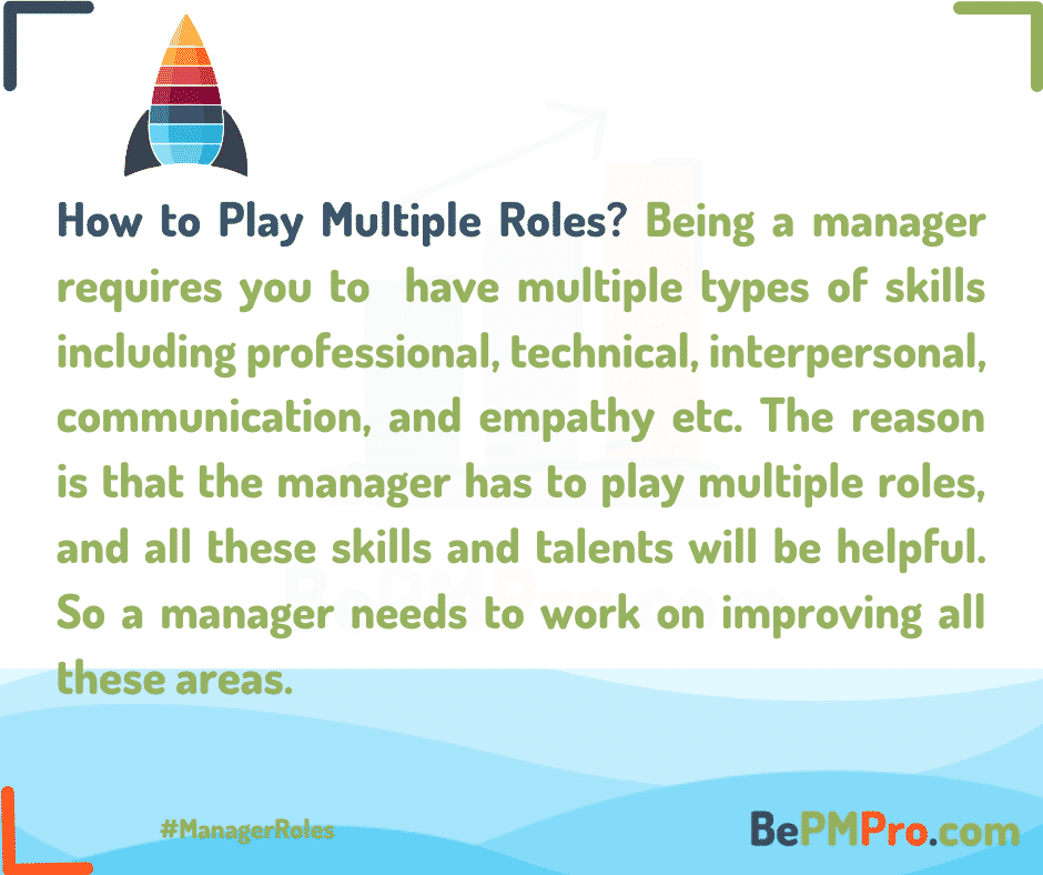 How can a manager play multiple roles? –