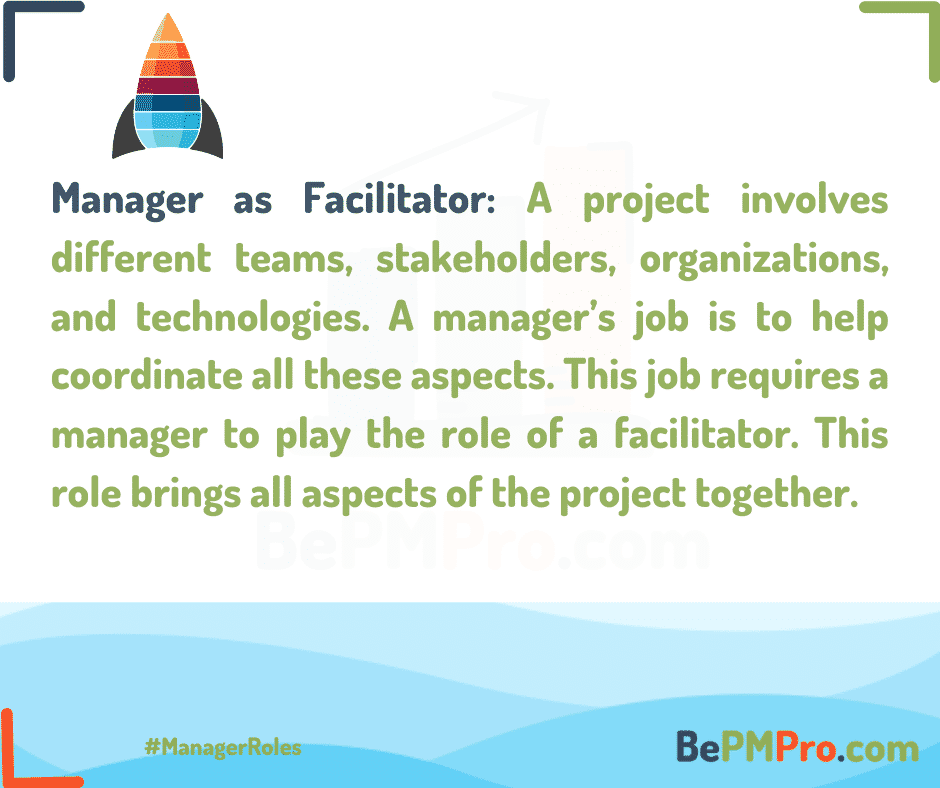 A manager plays the role of a facilitator. – KLBMToiQTND5Qgo78KNp