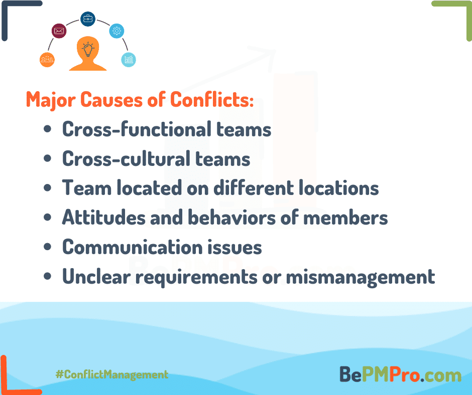 What are some of the major causes of conflict in a project team? –